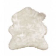 TEPPI Koyun Hall matta, ekologisk - vit polyester (100x150)