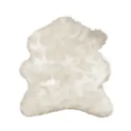 TEPPI Koyun Hall matta, ekologisk - vit polyester (100x150)