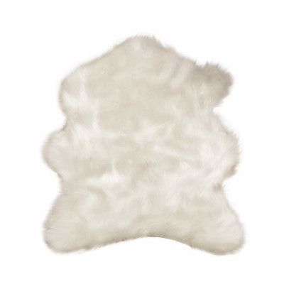 TEPPI Koyun Hall matta, ekologisk - vit polyester (100x150)