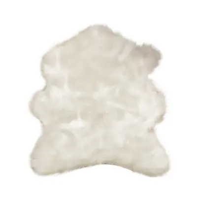 TEPPI Koyun Hall matta, ekologisk - vit polyester (100x150)