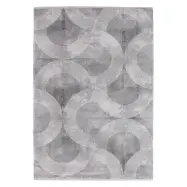 TEPPI Leo matta med mönster, rektangulär - grå polypropen/polyester (160x230)