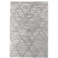 TEPPI Motto matta med mönster, rektangulär - grå polyester (160x230)