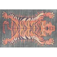 TEPPI Opus matta, med mönster, rektangulär - flerfärgad polyester (140x190)