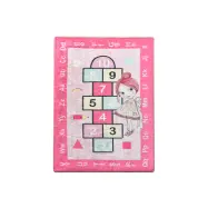 TEPPI Princess matta för barn, rektangulär - flerfärgad polyester (140x190)