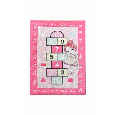 TEPPI Princess matta för barn, rektangulär - flerfärgad polyester (140x190)