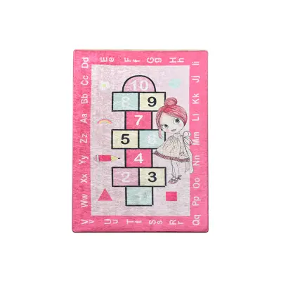 TEPPI Princess matta för barn, rektangulär - flerfärgad polyester (140x190)