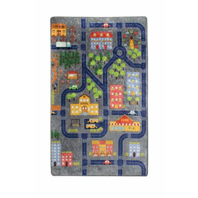 TEPPI Small Town matta för barn, rektangulär - flerfärgad polyester (200x290)