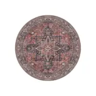 TEPPI Soul matta, m mönster, rund - flerfärgad polyester (Ø150)
