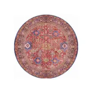 TEPPI Soul matta, m mönster, rund - flerfärgad polyester (Ø150)