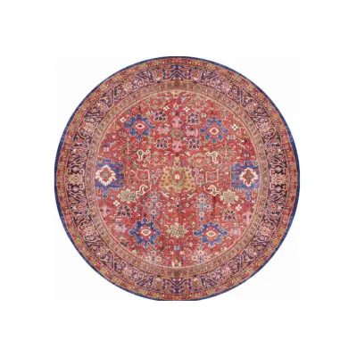 TEPPI Soul matta, m mönster, rund - flerfärgad polyester (Ø150)