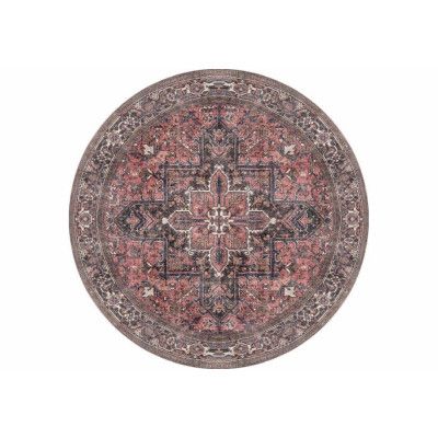 TEPPI Soul matta, m mönster, rund - flerfärgad polyester (Ø150)