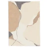 TEPPI WOOBTNY0203 mönstrad matta, rektangulär - kräm/flerfärgad bomull/chenille (160x250)