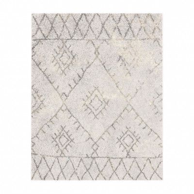 TEPPI WOOBTNY0230 mönstrad matta, rektangulär - kräm/flerfärgad bomull/chenille (160x230)