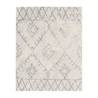 TEPPI WOOBTNY0230 mönstrad matta, rektangulär - kräm/flerfärgad bomull/chenille (160x230)