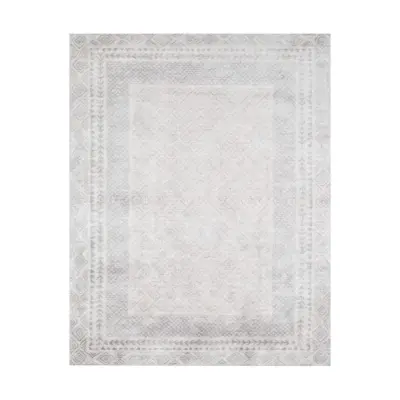 TEPPI WOOBTNY0248 mönstrad matta, rektangulär - grå/flerfärgad bomull/chenille (120x180)