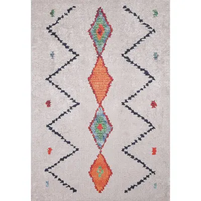 TEPPI Woopamuk017 mönstrad matta, rektangulär - flerfärgad bomull och polyester (120 x 180)