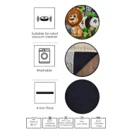 TEPPI Woopamuk028 mönstrad matta, rektangulär - flerfärgad bomull och polyester (180x280)