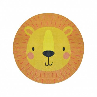 TEPPI Woopamuk111 matta för barn, rund - flerfärgad bomull och polyester (Ø110)