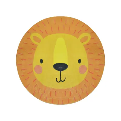 TEPPI Woopamuk111 matta för barn, rund - flerfärgad bomull och polyester (Ø110)