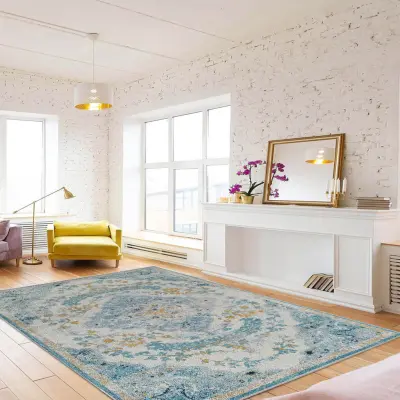 TEPPI Woopamuk171 mönstrad matta, rektangulär - flerfärgad bomull och polyester (180x280)