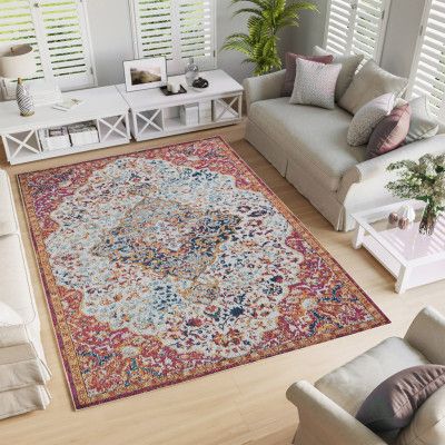 TEPPI Woopamuk177 mönstrad matta, rektangulär - flerfärgad bomull och polyester (180x280)