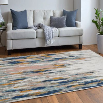 TEPPI Woopamuk254 mönstrad matta, rektangulär - flerfärgad bomull och polyester (120x180)