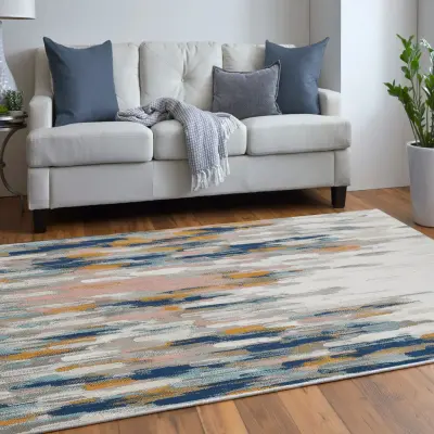 TEPPI Woopamuk254 mönstrad matta, rektangulär - flerfärgad bomull och polyester (120x180)