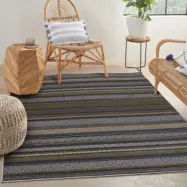 TEPPI Woopamuk387 mönstrad matta, rektangulär - flerfärgad bomull och polyester (180x280)