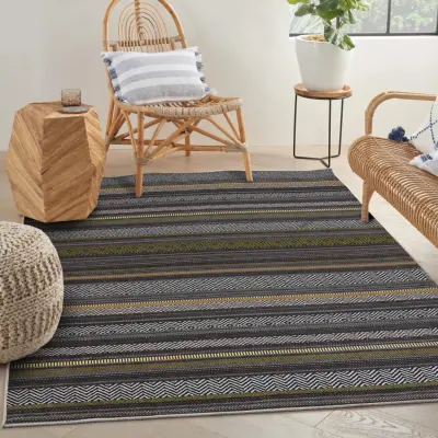 TEPPI Woopamuk387 mönstrad matta, rektangulär - flerfärgad bomull och polyester (180x280)