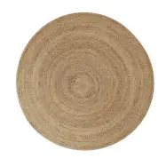 TEPPI Woopamuk521 matta, rund - krämfärgad bomull och polyester (100x100)