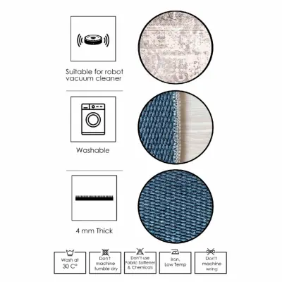 TEPPI WOOSONIL082 mönstrad matta, rektangulär - flerfärgad bomull (160x230)