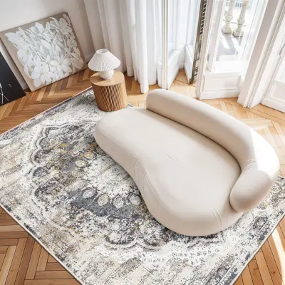 TEPPI WOOSONIL083 mönstrad matta, rektangulär - flerfärgad bomull (160x230)