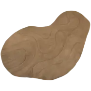 WOOOD Alya matta, ekologisk - ljusbrun polyester (170x240)