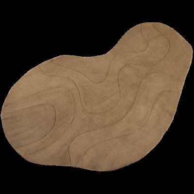 WOOOD Alya matta, ekologisk - ljusbrun polyester (170x240)