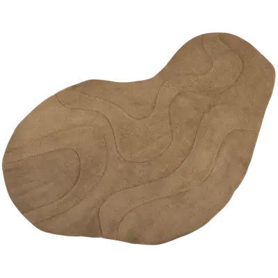 WOOOD Alya matta, ekologisk - ljusbrun polyester (170x240)