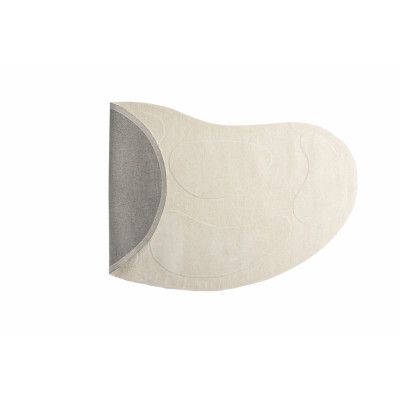 VENTURE DESIGN Enard Matta Enard Ullblandning med baksida av tyg - 290*175- -Oval -Vit