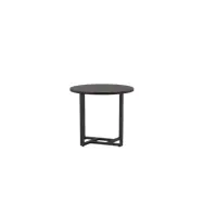 VENTURE DESIGN Lawton soffbord, runt - svart MDF och svart stål (Ø50)