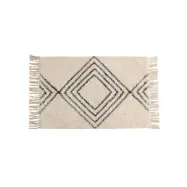 VENTURE DESIGN Love Matta Love Bomull - 50*80- -Rektangulär-Vit/Svart