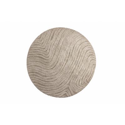 VENTURE DESIGN Melle Matta Melle Mikropolyester - 200*200- -Rund-Ivory Beige