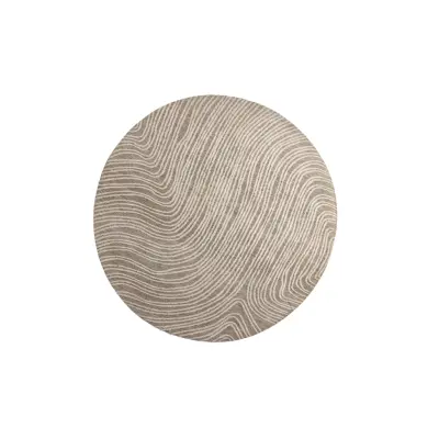 VENTURE DESIGN Melle Matta Melle Mikropolyester - 200*200- -Rund-Ivory Beige