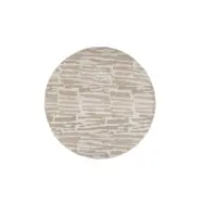 VENTURE DESIGN Milos Matta Milos Mikropolyester - 200*200- -Rund-Vit/Beige