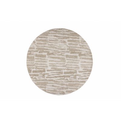 VENTURE DESIGN Milos Matta Milos Mikropolyester - 200*200- -Rund-Vit/Beige