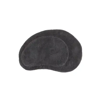 VENTURE DESIGN Sten Matta Sten Ullblandning med baksida av tyg - 50*75- -Oval -Mörkgrå