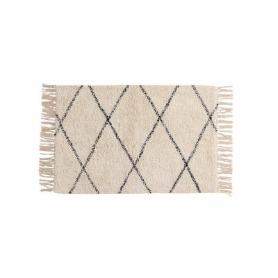 VENTURE DESIGN Thelma Matta Thelma Bomull - 50*80- -Rektangulär-Vit/Svart