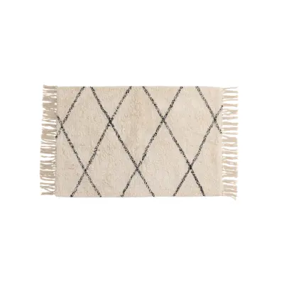 VENTURE DESIGN Thelma Matta Thelma Bomull - 50*80- -Rektangulär-Vit/Svart