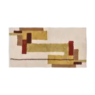 VILLA COLLECTION Lau matta/v&auml;ggmatta, med grafiskt m&ouml;nster - flerf&auml;rgad/naturlig bomull