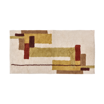 VILLA COLLECTION Lau matta/väggmatta, med grafiskt mönster - flerfärgad/naturlig bomull