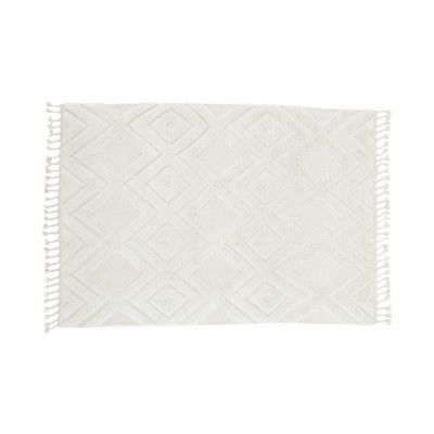 VIND COLLECTION Dahliawool matta, rektangulär - vit ull (230x160)