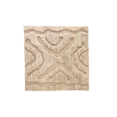VIND COLLECTION Trondheim x Josefin Lustig matta, fyrkantig - beige ull (400x400)