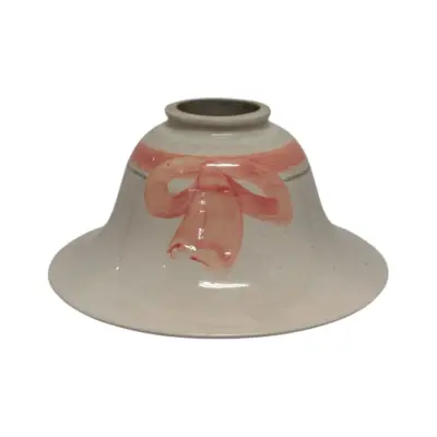 Vintage by Bright 1-2-3 Klockskärm, porslin beige rosett 18 cm